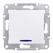 Выключатель с подсветкой Sedna, белый