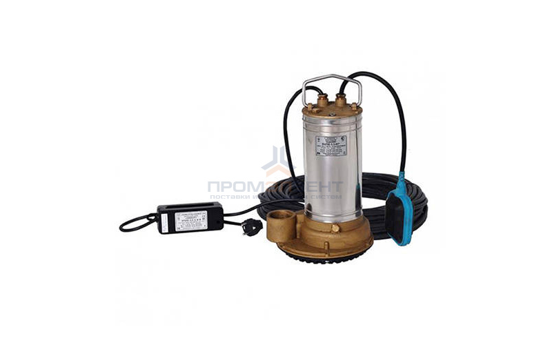 Насос дренажный Водолей БЦПД 3,3-6-А У - 0,9 кВт (однофазный, Qmax 316 л/мин, Hmax 12 м, кабель 10м)