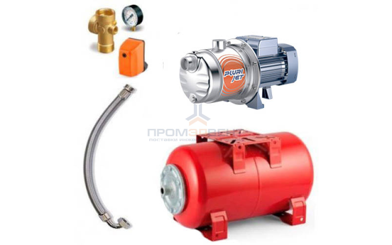 Насосная станция Pedrollo HYDROFRESH PLURIJETm 4/100-N-24CL - 0,75 кВт (Qmax 130 л/мин, 1x230В)