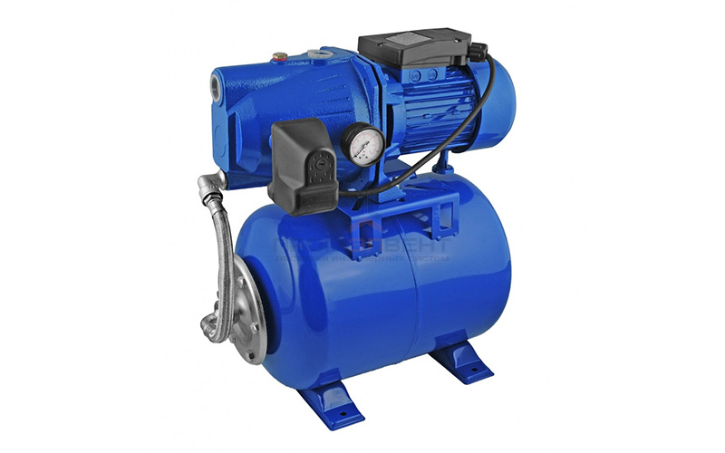 Насосная станция UNIPUMP AUTO JET 100L-50 - 0,75 кВт (50 л, однофазный, Hmax 43 м, Qmax 60 л/мин)