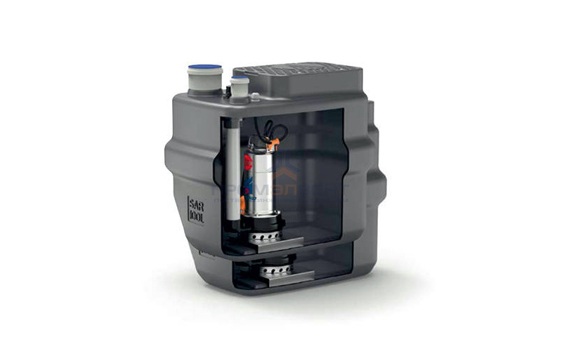 Установка канализационная Pedrollo SAR 100-RXm 3 - 0,55 кВт (Qmax 220 л/мин, Hmax 11,5м, кабель 10м)