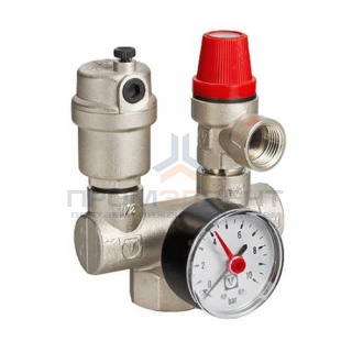 Группа безопасности котла VALTEC VT.460 - 1" (до 100 кВт, давление срабатывания 3 бара)