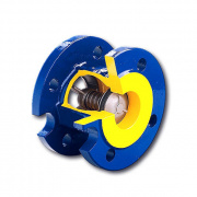 Клапан обратный дисковый Zetkama 402 С - Ду65 (ф/ф, PN16, Tmax 80°C, серый чугун)