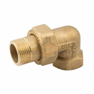 Сгон угловой американка ELSEN METALIT EBF27 - 1/2" (НР/ВР, плоское уплотнение)