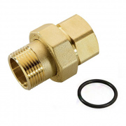 Соединение быстроразъемое (американка) латунное STOUT - 3/4" (ВР/НР, уплотнение o-ring кольцо)