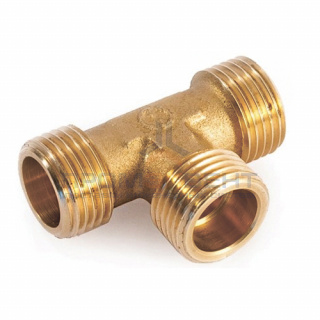 Тройник латунный резьбовой равнопроходный STOUT (НР) - 3/4"