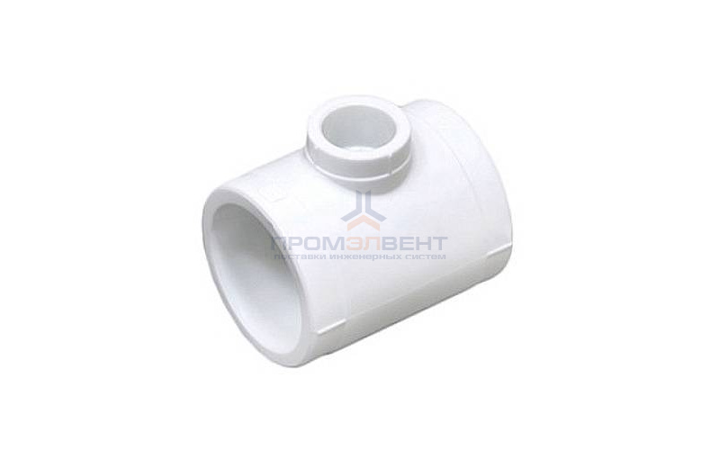 Тройник переходной Fusitek - 75 x 40 x 75 (для полипропиленовых труб под пайку, цвет белый)