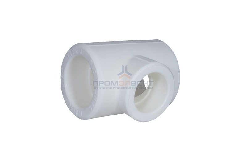 Тройник переходной KALDE - 75 x 25 x 75 (для полипропиленовых труб под пайку, цвет белый)
