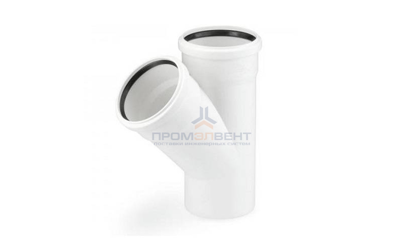Тройник с отводом на 45° REHAU RAUPIANO PLUS - 110 (для системы внутренней канализации)