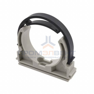 Клипса с лентой для труб FV-Plast - 40 (для полипропиленовых труб, цвет серый)