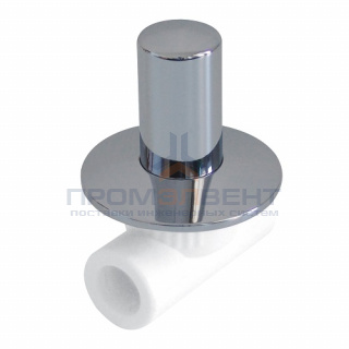 Кран вентильный под штукатурку KALDE - 25 (для полипропиленовых труб, цвет белый)