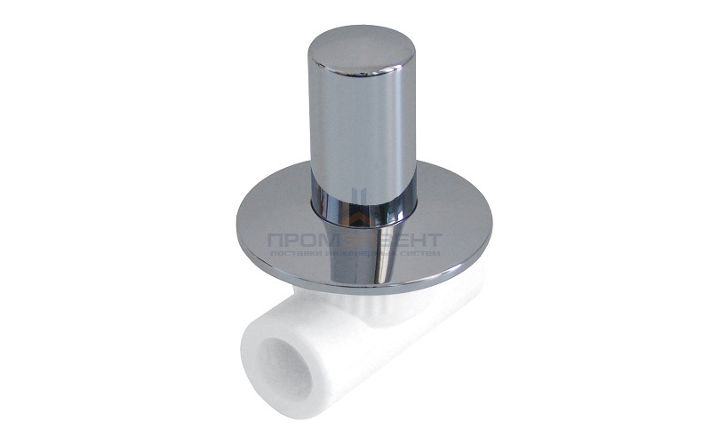 Кран вентильный под штукатурку KALDE - 32 (для полипропиленовых труб, цвет белый)