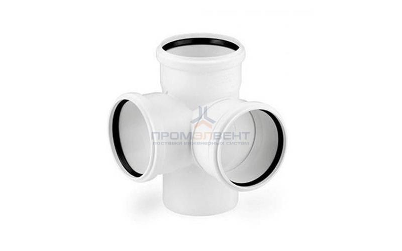 Крестовина двухплоскостная 87° REHAU RAUPIANO PLUS - 110 (для системы внутренней канализации)