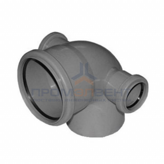 Отвод 87° с двумя патрубками СИНИКОН Standart - 110 x 50 (для системы внутренней канализации)