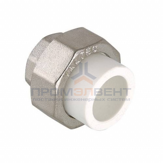 Переход на внутреннюю резьбу разъемный VALTEC VTp.762 - 63 x 2" (для полипропиленовых труб, белый)