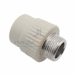 Переход на наружную резьбу FV-Plast - 25 x 3/4" (для полипропиленовых труб, цвет серый)