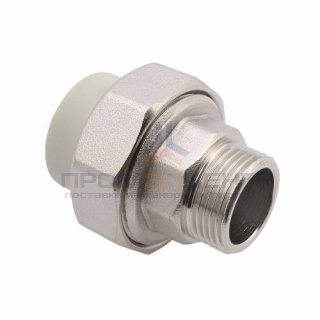 Переход на наружную резьбу разъемный FV-Plast - 40 x 1"1/4 (для полипропиленовых труб, цвет серый)