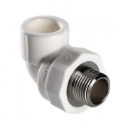 Переход на наружную резьбу угловой VALTEC VTp.753 - 20 x 3/4" (для полипропиленовых труб, белый)