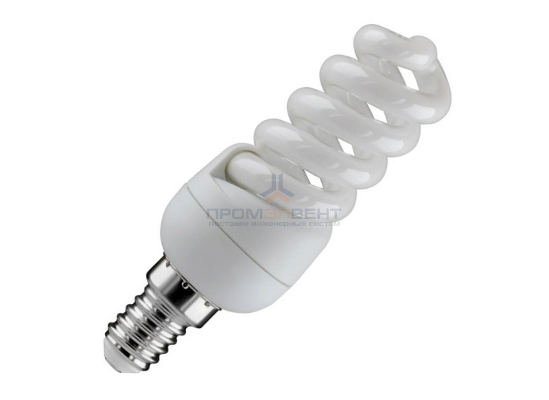 Лампа энергосберегающая ESL QL7 9W 2700K E14 спираль d32x90 теплая