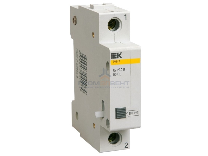 Расцепитель независимый РН47 на DIN-рейку ИЭК