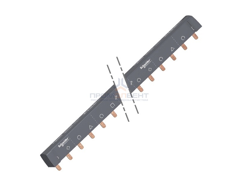 Гребенчатая шинка Schneider Electric 4П (NL1NL2…NL3) 18 модулей 100А