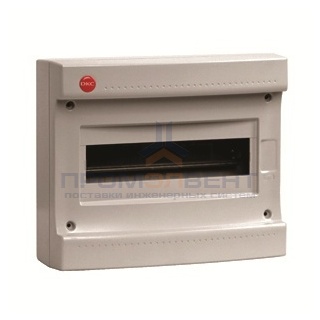 Щиток настен. без дверцы 12мод., IP40, серый , с клеммн.блоком в компл. 1х87512