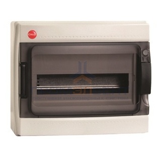 Щиток настен. с дверцей 12мод., IP65, серый, с усил. клеммн.блоком в компл. 1х87312