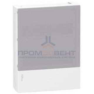 Бокс навесной Schneider Electric Mini Pragma 24 модуля с дымчатой дверью с клемниками N+PE