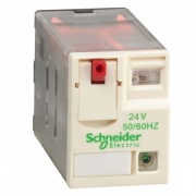 Миниатюрное реле Schneider Electric Zelio Relay  RXM 4 контакта, светодиод 24В AC 6A