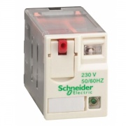 Миниатюрное реле Schneider Electric Zelio Relay  RXM 4 контакта, светодиод 230В AC 6A